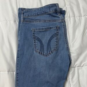 Hollister Women's Straight Leg Jeans in Blue